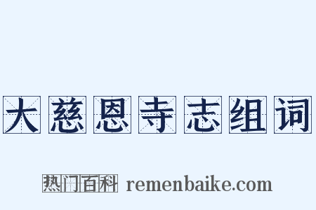 大慈恩寺志组词是什么意思的图片